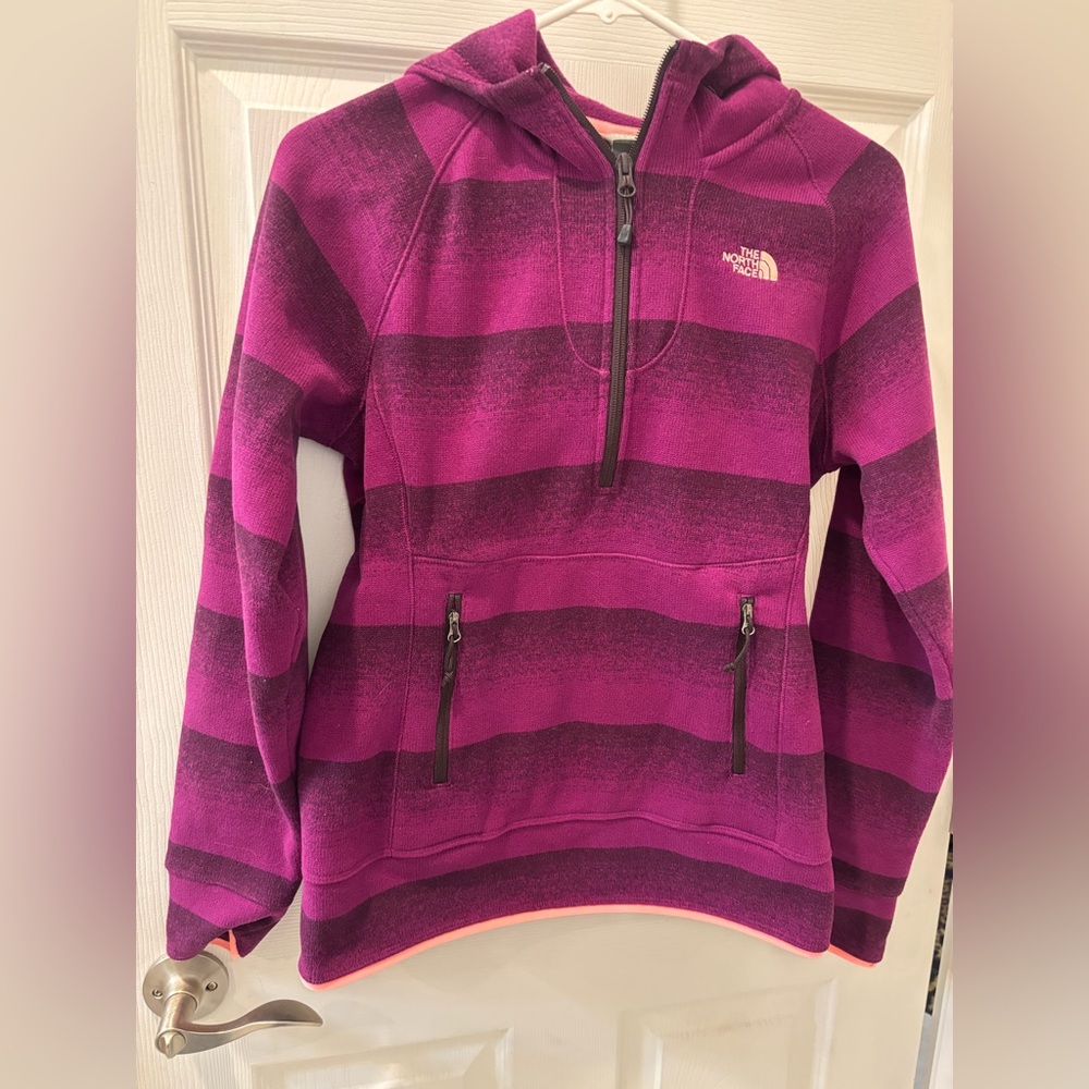 The North Face Purple Quarter Zip Hoodie Pullover